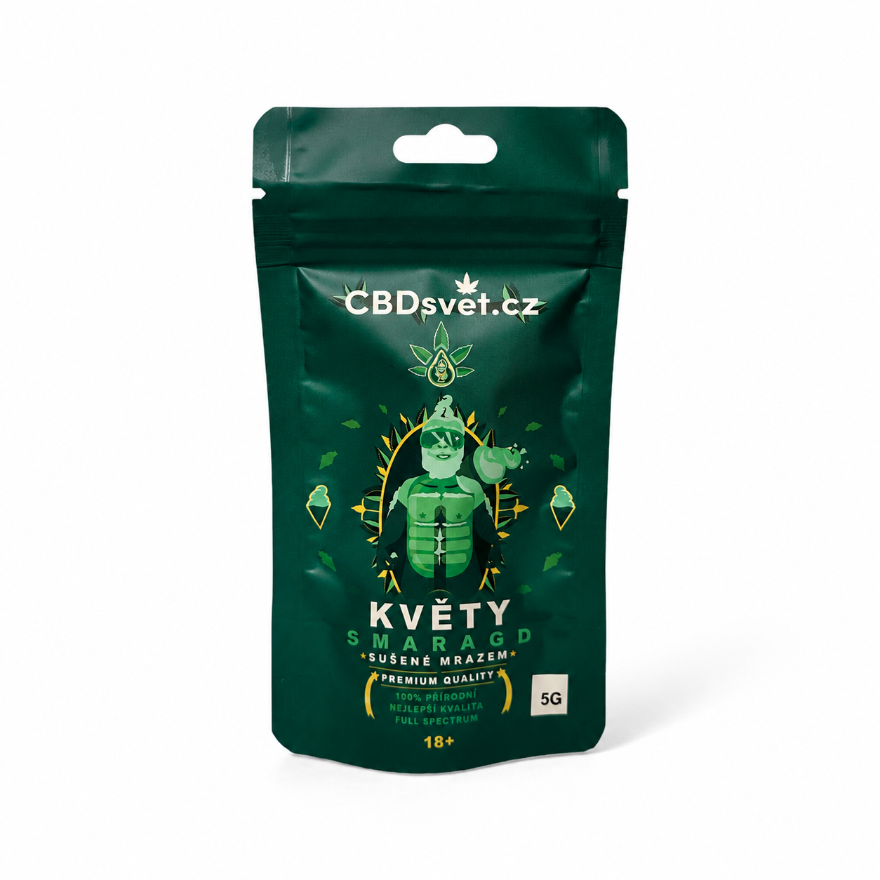 Květy - Smaragd - Sušené mrazem 5g